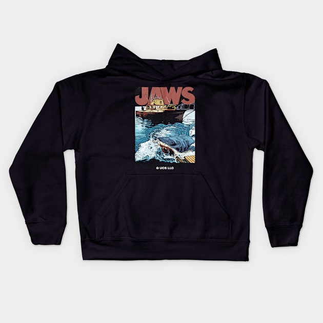 Jaws movie poster Kids Hoodie by SerenityByAlex